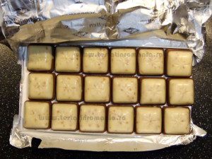 ciocolata alba Trilogia de la Trumpf Schokoladefabrik