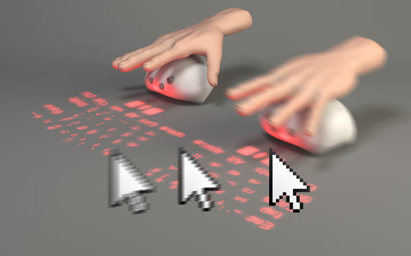 Tastatura virtuala cu mouse-uri