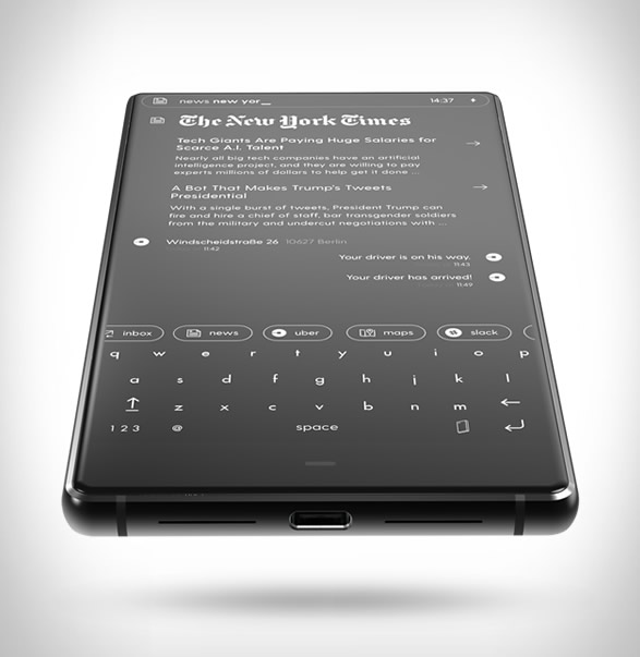 Blloc smartphone-ul cu ecran alb-negru