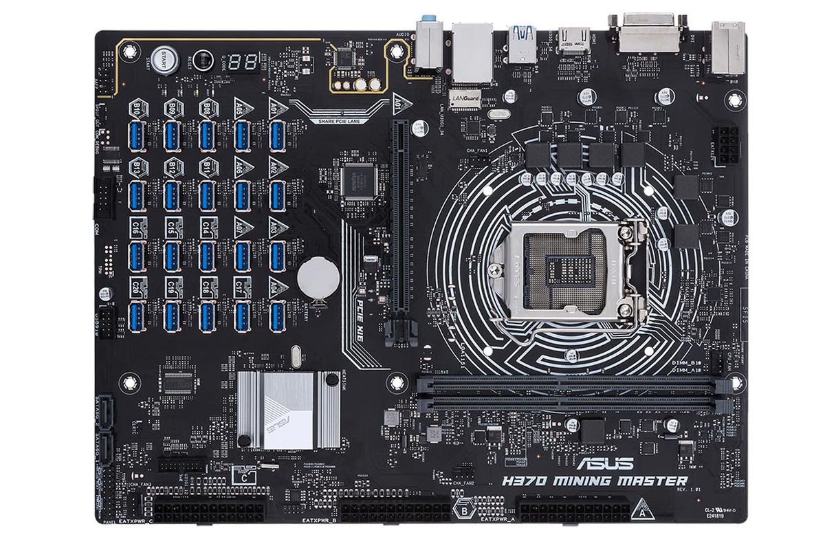 Noua placă de bază Asus pentru minatul criptomonedelor poate integra 20 de plăci video!
