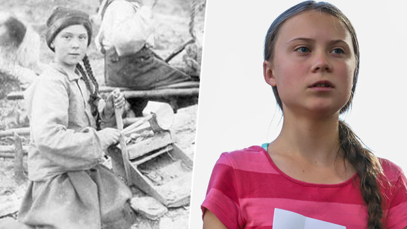 O fată din 1898 care seamănă exact cu Greta Thunberg i-a forțat conspiraționiști să susțină că „ea călătorește în timp ca să ne salveze”