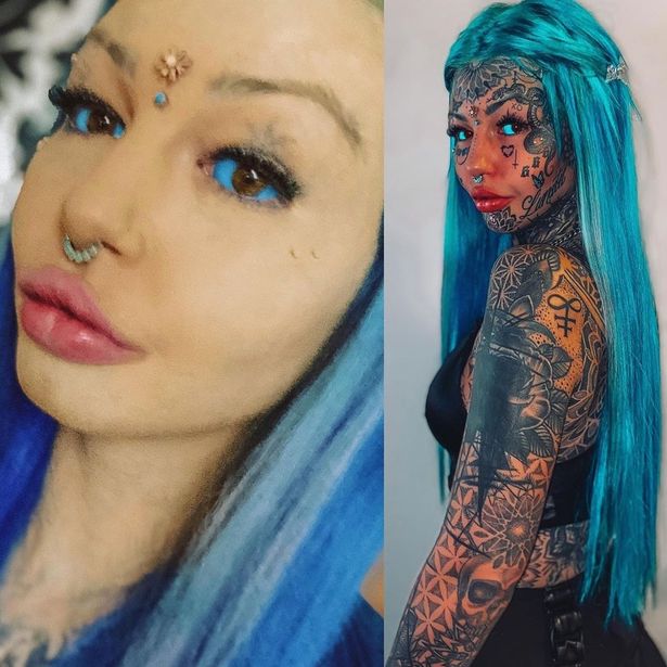 Un model de pe Instagram și-a acoperit tatuajele de pe față cu machiaj – și a fost „îngrozită” de transformare