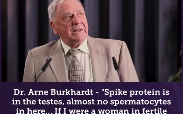 Dr. Arne Burkhardt confirmă că spermatozoizii au fost aproape în întregime înlocuiți cu proteina Spike